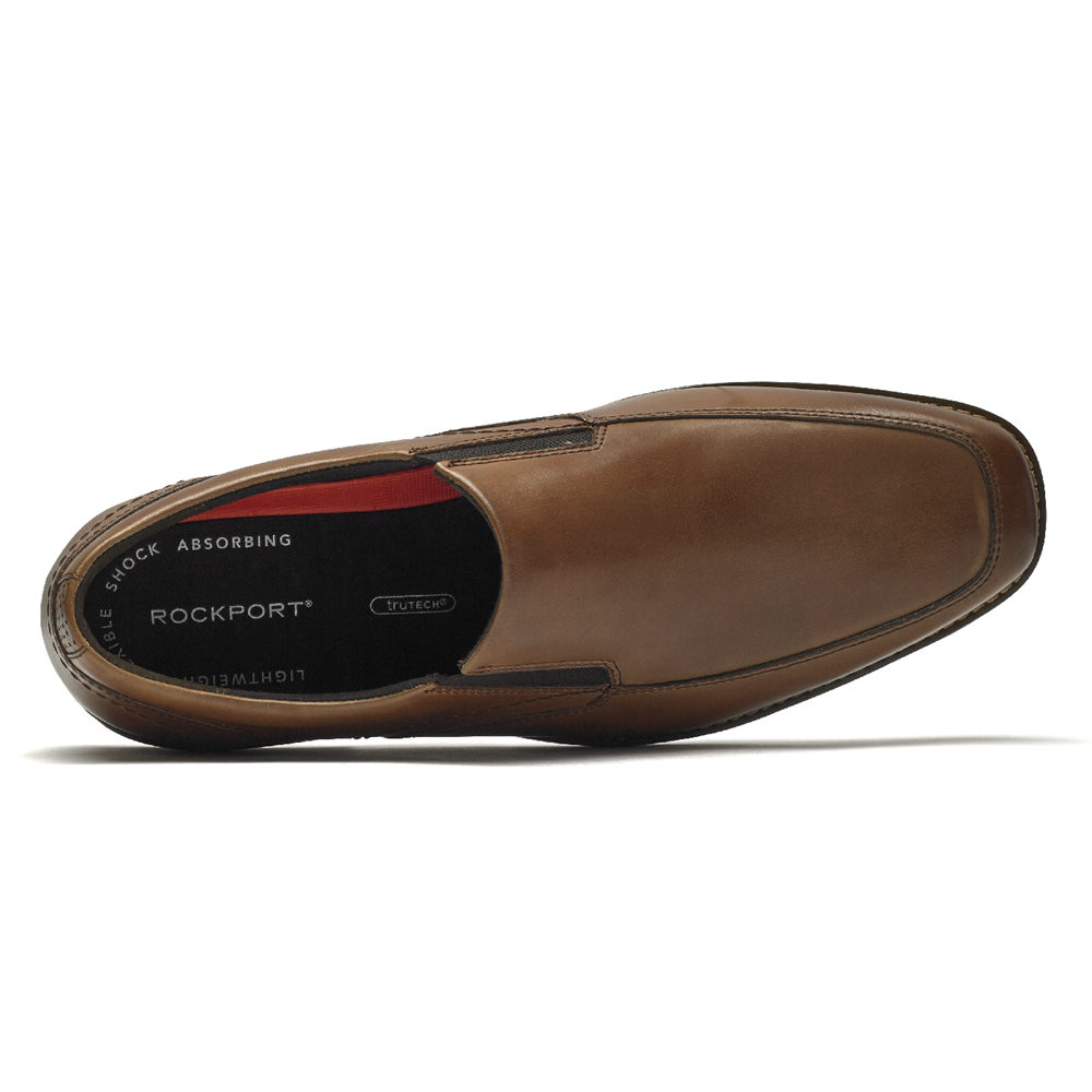 Rockport Mens Slip-On Brown - Braylon - UK 854-MDPCVX